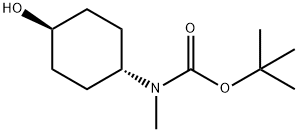 反式-4-[BOC(甲基)氨基]环己醇 结构式