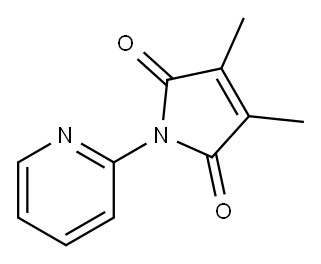 1H-Pyrrole-2,5-dione, 3,4-dimethyl-1-(2-pyridinyl)- 结构式