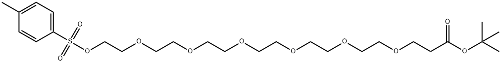 对甲苯磺酸酯丙酸叔丁酯六乙二醇 结构式