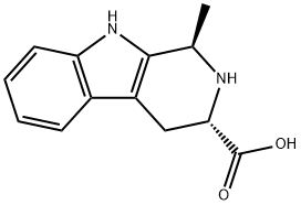 (1R,3S)-2,3,4,9-Tetrahydro-1-methyl-1H-pyrido[3,4-b]indole-3-carboxylic acid 结构式