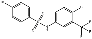 4-溴-N-(4-氯-3-(三氟甲基)苯基)苯磺酰胺 结构式