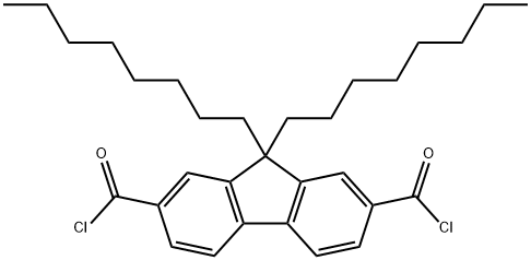 9H-Fluorene-2,7-dicarbonyl dichloride, 9,9-dioctyl- 结构式