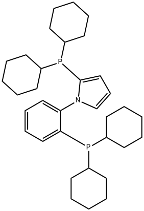 2-(二环己基膦基)-1-[2-(二环己基膦基)苯基]-1H-吡咯 结构式