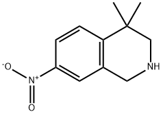 Isoquinoline, 1,2,3,4-tetrahydro-4,4-dimethyl-7-nitro- 结构式