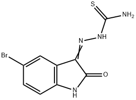 Hydrazinecarbothioamide, 2-(5-bromo-1,2-dihydro-2-oxo-3H-indol-3-ylidene)- 结构式