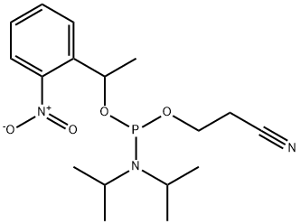 Phosphoramidous acid. N.N-bis(1-methylethyl)-. 2-cyanoethyl [1-(2-nitrophenyl)ethyl] ester) 结构式