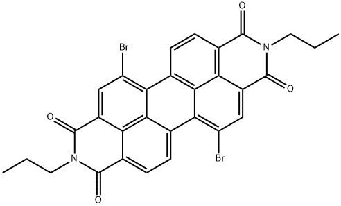 Anthra[2,1,9-def:6,5,10-d'e'f']diisoquinoline-1,3,8,10(2H,9H)-tetrone, 5,12-dibromo-2,9-dipropyl- 结构式