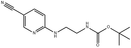 tert-Butyl N-{2-[(5-cyanopyridin-2-yl)amino]ethyl}carbamate 结构式