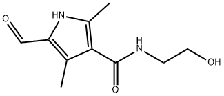 1H-Pyrrole-3-carboxamide, 5-formyl-N-(2-hydroxyethyl)-2,4-dimethyl- 结构式