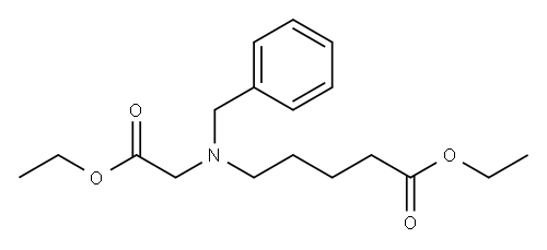 Pentanoic acid, 5-[(2-ethoxy-2-oxoethyl)(phenylmethyl)amino]-, ethyl ester 结构式