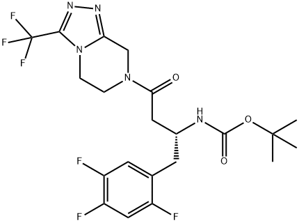 西他列汀N-BOC 杂质 结构式