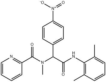 2-Pyridinecarboxamide,N-[2-[(2,6-dimethylphenyl)amino]-1-(4-nitrophenyl)-2-oxoethyl]-N-methyl-(9CI) 结构式