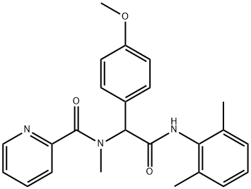 2-Pyridinecarboxamide,N-[2-[(2,6-dimethylphenyl)amino]-1-(3-nitrophenyl)-2-oxoethyl]-N-methyl-(9CI) 结构式