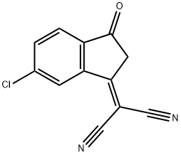 6-氯-3-(二氰基亚甲基)靛酮 结构式