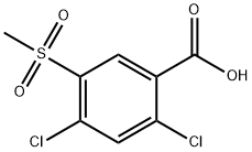 2,4-二氯-5-甲磺酰基苯甲酸 结构式