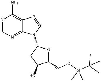 Adenosine, 2'-deoxy-5'-O-[(1,1-dimethylethyl)dimethylsilyl]- 结构式