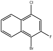 1-溴-4-氯-2-氟萘 结构式