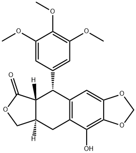 (-)-Β-盾叶鬼臼素 结构式