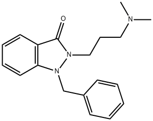 2-[3-(Dimethylamino)propyl]-1,2-dihydro-1-(phenylmethyl)-3H-indazol-3-one 结构式
