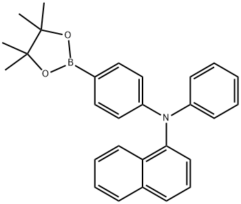 (4-(萘-1-基(苯基)氨基)苯基)硼酸频呢醇酯 结构式