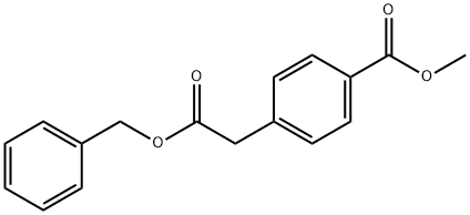 Benzeneacetic acid, 4-(methoxycarbonyl)-, phenylmethyl ester 结构式
