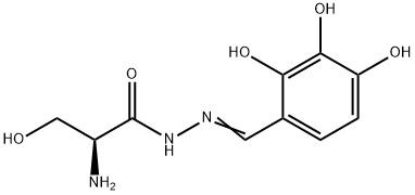 N-(DL-seryl)-2,3,4-trihydroxybenzaldehyde hydrazine 结构式