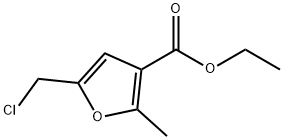 3-Furancarboxylic acid, 5-(chloromethyl)-2-methyl-, ethyl ester 结构式