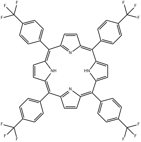 内消旋 - 四(4-三氟甲基苯基)卟吩 结构式