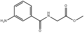 2-[(3-氨基苯基)甲酰氨基]乙酸甲酯 结构式