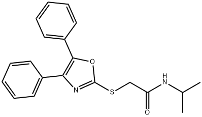 2-((4,5-Diphenyloxazol-2-yl)thio)-N-is opropylacetamide 结构式