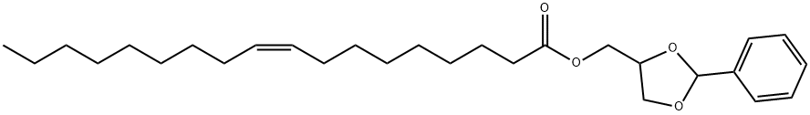 rel-9-Octadecenoic acid [(2S*)-2α*-phenyl-1,3-dioxolane]-4α*-ylmethyl ester 结构式