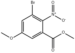 methyl 3-bromo-5-methoxy-2-nitrobenzoate 结构式