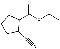 Cyclopentanecarboxylic acid, 2-cyano-, ethyl ester 结构式