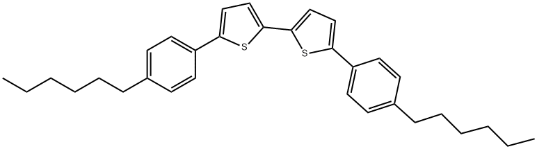 2,2'-Bithiophene, 5,5'-bis(4-hexylphenyl)- 结构式