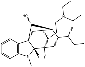 (17R,20α)-4-[2-(Diethylamino)ethyl]-4,21-secoajmalan-17-ol 结构式