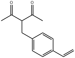 3-[(4-乙烯基苯基)甲基]- 2,4-戊二酮 结构式