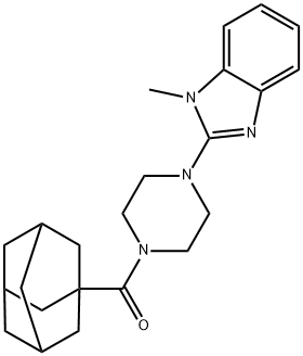 Piperazine, 1-(1-methyl-1H-benzimidazol-2-yl)-4-(tricyclo[3.3.1.13,7]dec-1-ylcarbonyl)- (9CI) 结构式