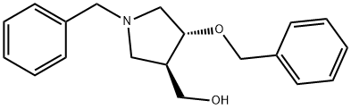 3-Pyrrolidinemethanol, 4-(phenylmethoxy)-1-(phenylmethyl)-, (3R,4R)- 结构式