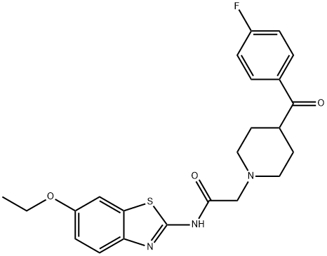 1-Piperidineacetamide,N-(6-ethoxy-2-benzothiazolyl)-4-(4-fluorobenzoyl)-(9CI) 结构式