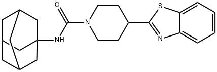 1-Piperidinecarboxamide,4-(2-benzothiazolyl)-N-tricyclo[3.3.1.13,7]dec-1-yl-(9CI) 结构式