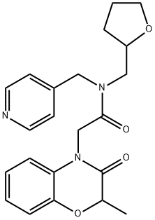 4H-1,4-Benzoxazine-4-acetamide,2,3-dihydro-2-methyl-3-oxo-N-(4-pyridinylmethyl)-N-[(tetrahydro-2-furanyl)methyl]-(9CI) 结构式