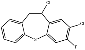 Dibenzo[b,f]thiepin, 2,11-dichloro-3-fluoro-10,11-dihydro- 结构式