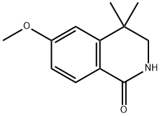 1(2H)-Isoquinolinone, 3,4-dihydro-6-methoxy-4,4-dimethyl- 结构式