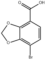 7-溴苯并[D][1,3]二氧杂环戊烯-4-羧酸 结构式