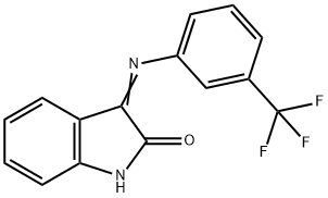 2H-Indol-2-one, 1,3-dihydro-3-[[3-(trifluoromethyl)phenyl]imino]- 结构式