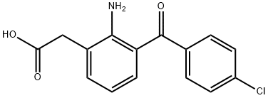 2-氨基-3-(4-氯苯甲酰基)苯乙酸 结构式