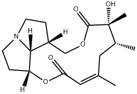 (15Z)-15,16-Didehydro-1α,2,15,20-tetrahydro-12-hydroxy-16a-homo-21-norsenecionan-11,16a-dione 结构式