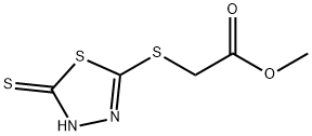 2-[(5-硫烷基-1,3,4-噻二唑-2-基)硫烷基]乙酸甲酯 结构式