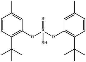 bis(5-methyl-2-tert-butyl-phenoxy)-sulfanyl-sulfanylidene-phosphorane 结构式
