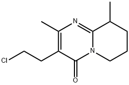 4H-Pyrido[1,2-a]pyrimidin-4-one, 3-(2-chloroethyl)-6,7,8,9-tetrahydro-2,9-dimethyl- 结构式